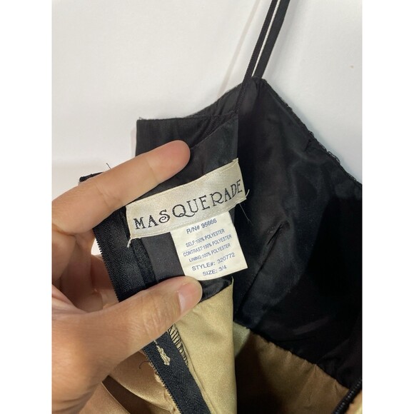 Vtg Y2K Dress 3/4 Black Gold Floral Mini Babydoll Whimsigoth Fairygrunge Mesh - Picture 9 of 15